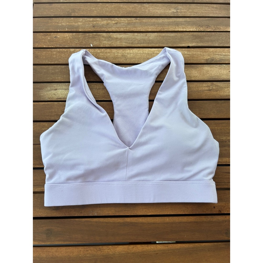 Fabletics Lavender Purple Racerback Sports Bra Workout Athletic Top Size Small
